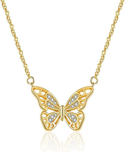 Gold Butterfly Necklaces for Women Dainty Butterfly Necklaces Pendant Chain Butterfly Jewelry Gift Birthday Christmas Mother’S Day Valentines Day Gifts