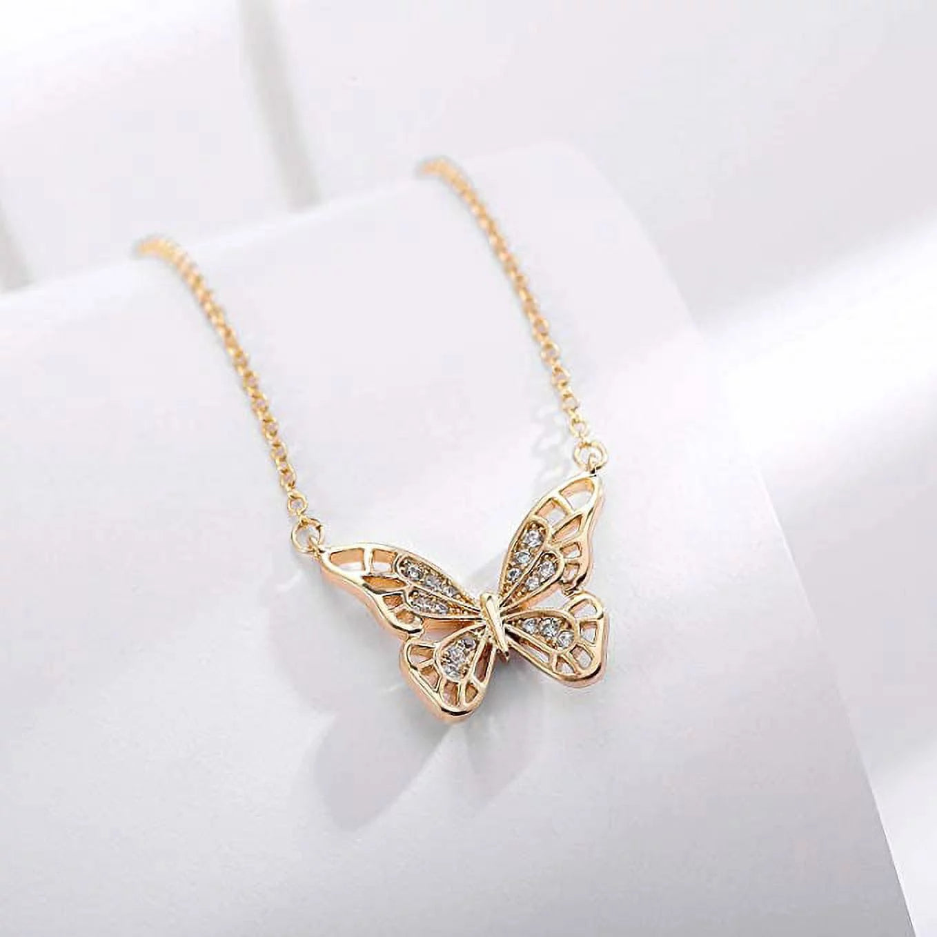 Gold Butterfly Necklaces for Women Dainty Butterfly Necklaces Pendant Chain Butterfly Jewelry Gift Birthday Christmas Mother’S Day Valentines Day Gifts